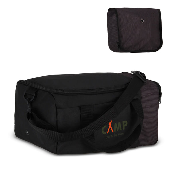 Borsa sottosedile pieghevole R-PET 600D 20L Nero - personalizzabile con logo