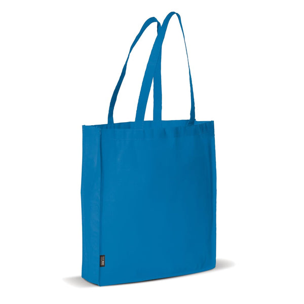 Borsa spesa in TNT 75g/m² con soffietto Blu - personalizzabile con logo