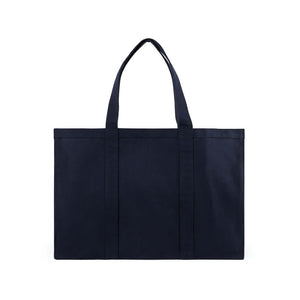 Borsa spesa maxi VINGA Hilo in canvas riciclato blu navy - personalizzabile con logo