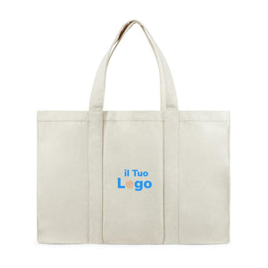 Borsa spesa maxi VINGA Hilo in canvas riciclato - personalizzabile con logo