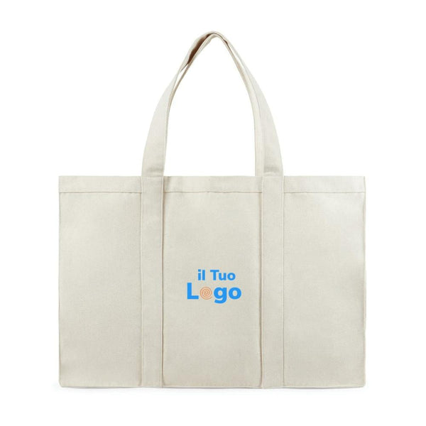 Borsa spesa maxi VINGA Hilo in canvas riciclato - personalizzabile con logo
