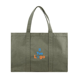Borsa spesa maxi VINGA Hilo in canvas riciclato - personalizzabile con logo