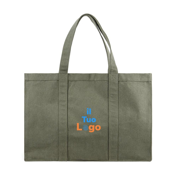 Borsa spesa maxi VINGA Hilo in canvas riciclato - personalizzabile con logo