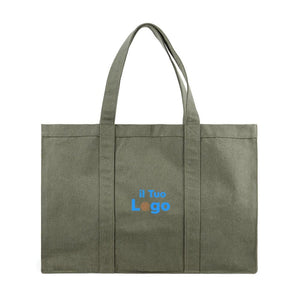 Borsa spesa maxi VINGA Hilo in canvas riciclato - personalizzabile con logo