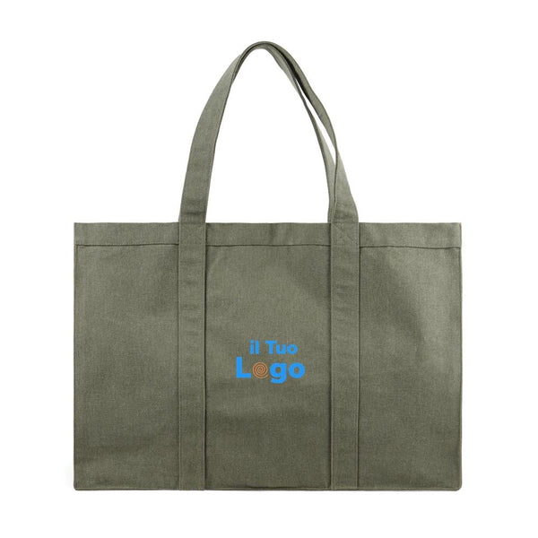 Borsa spesa maxi VINGA Hilo in canvas riciclato - personalizzabile con logo