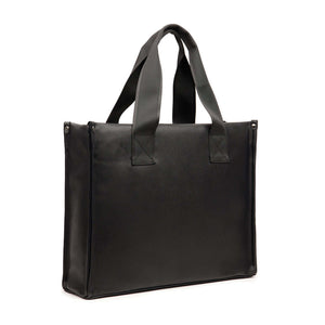 Borsa spesa VINGA Bermond in PU riciclato RCS Classy nero - personalizzabile con logo