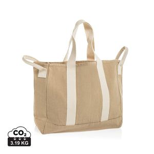 Borsa spiaggia BEAU in rCanvas AWARE™ 400gm2 beige - personalizzabile con logo