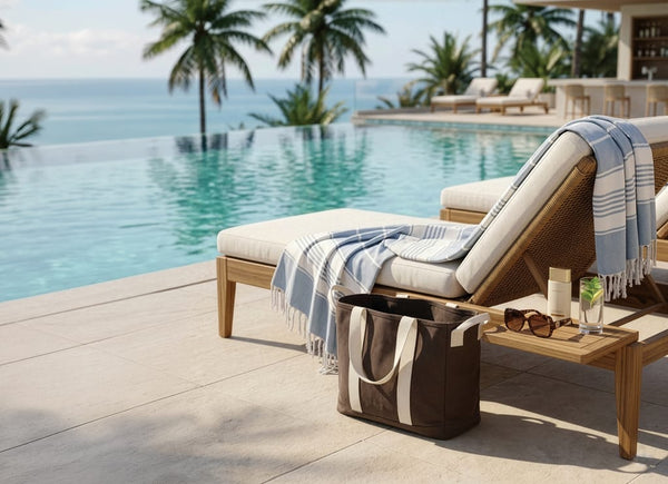 Borsa spiaggia BEAU in rCanvas AWARE™ 400gm2 - personalizzabile con logo