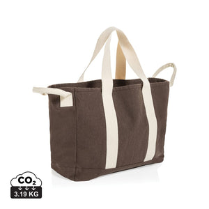 Borsa spiaggia BEAU in rCanvas AWARE™ 400gm2 marrone - personalizzabile con logo