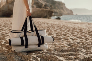 Borsa spiaggia VINGA Volonne in tela riciclata AWARE™ - personalizzabile con logo