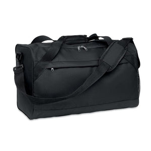 Borsa sport RPET 600D Nero - personalizzabile con logo