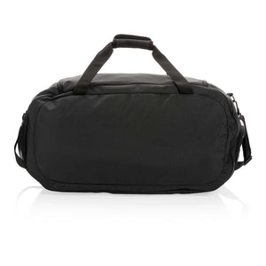 Borsa sport RPET Swiss Peak AWARE™ nero - personalizzabile con logo