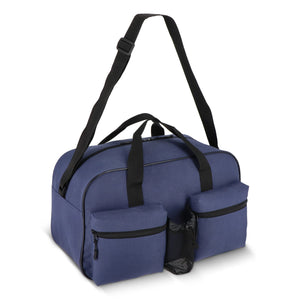 Borsa sportiva e da viaggio in R-PET 600D 46 x 21 x 27,5 cm 25 L blu navy - personalizzabile con logo