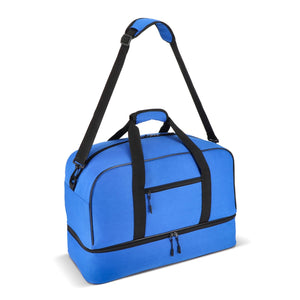 Borsa sportiva e da viaggio in R-PET 600D 55,5 x 25 x 36 cm 50 L Blu - personalizzabile con logo
