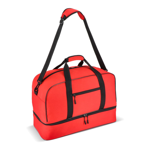 Borsa sportiva e da viaggio in R-PET 600D 55,5 x 25 x 36 cm 50 L Rosso - personalizzabile con logo