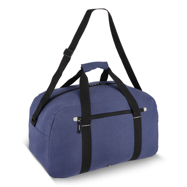 Borsa sportiva e da viaggio R-PET 600D Nevada 53 x 27 x 30 cm 35 L blu navy - personalizzabile con logo