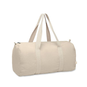 Borsa sportiva in cotone riciclato beige - personalizzabile con logo