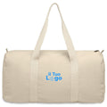 Borsa sportiva in cotone riciclato beige - personalizzabile con logo