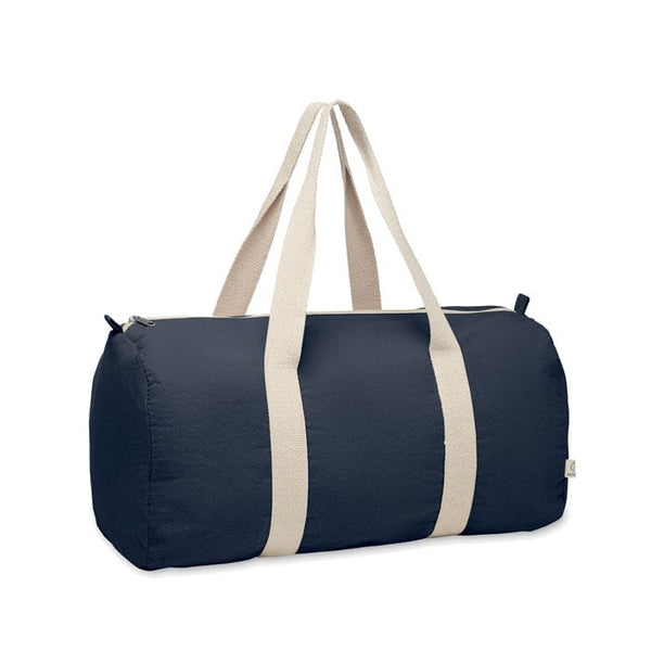 Borsa sportiva in cotone riciclato blu navy - personalizzabile con logo