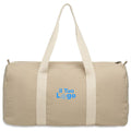 Borsa sportiva in cotone riciclato kaki - personalizzabile con logo