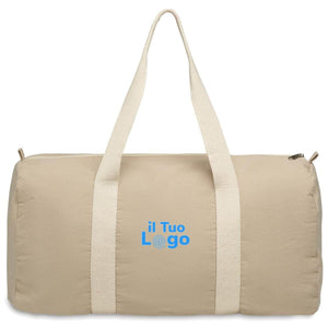 Borsa sportiva in cotone riciclato kaki - personalizzabile con logo