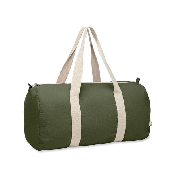Borsa sportiva in cotone riciclato verde - personalizzabile con logo
