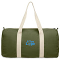 Borsa sportiva in cotone riciclato verde - personalizzabile con logo