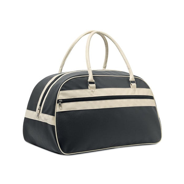 Borsa sportiva in PU Nero - personalizzabile con logo