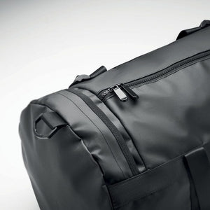 Borsa sportiva in tela cerata Nero - personalizzabile con logo