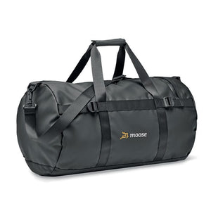 Borsa sportiva in tela cerata Nero - personalizzabile con logo