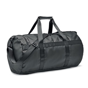 Borsa sportiva in tela cerata Nero - personalizzabile con logo