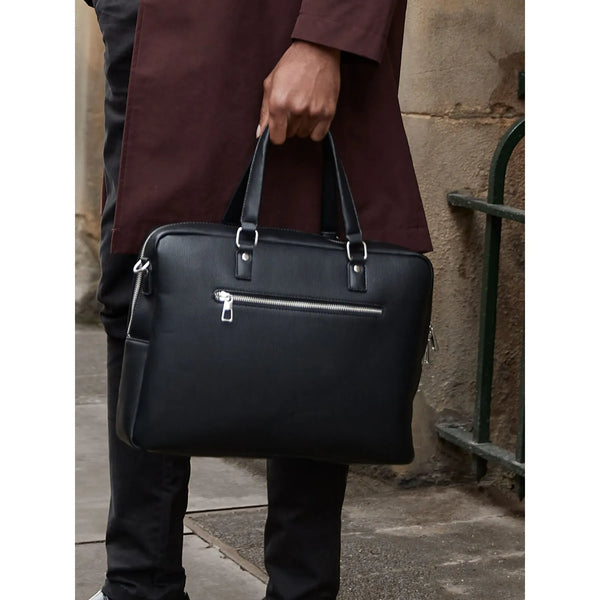 Borsa Tailored Luxe Briefcase nero - personalizzabile con logo