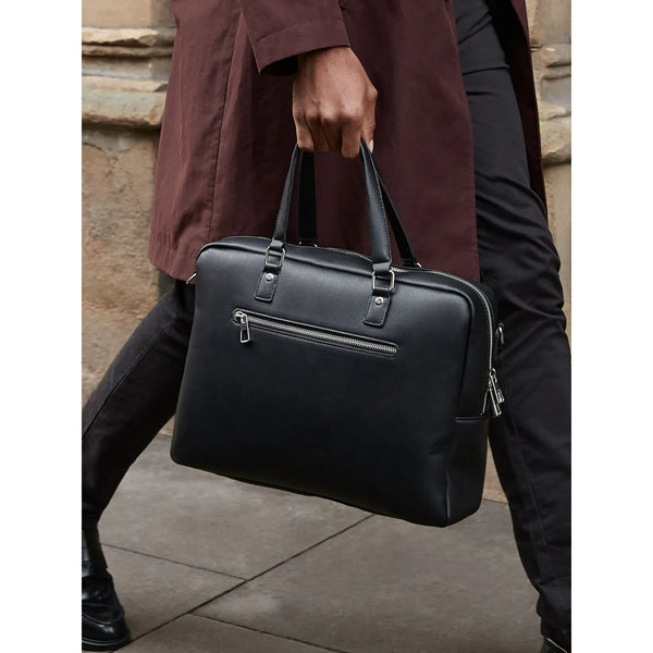 Borsa Tailored Luxe Briefcase nero - personalizzabile con logo