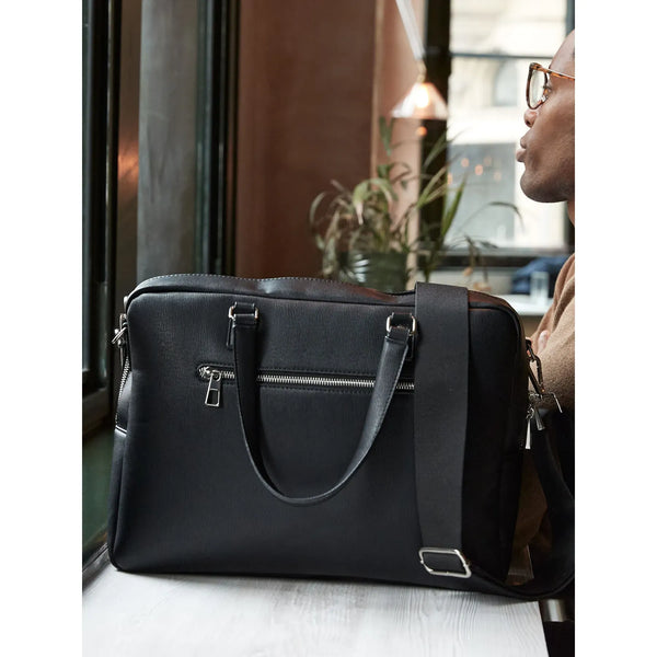 Borsa Tailored Luxe Briefcase nero - personalizzabile con logo