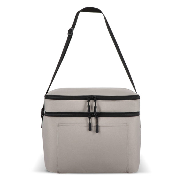 Borsa termica a doppio scomparto in R-PET 600D 30 x 20 x 24 cm 12 L - personalizzabile con logo