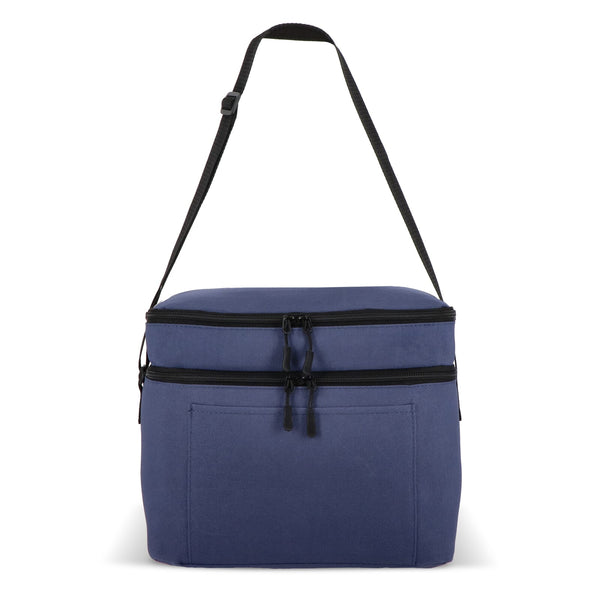 Borsa termica a doppio scomparto in R-PET 600D 30 x 20 x 24 cm 12 L - personalizzabile con logo