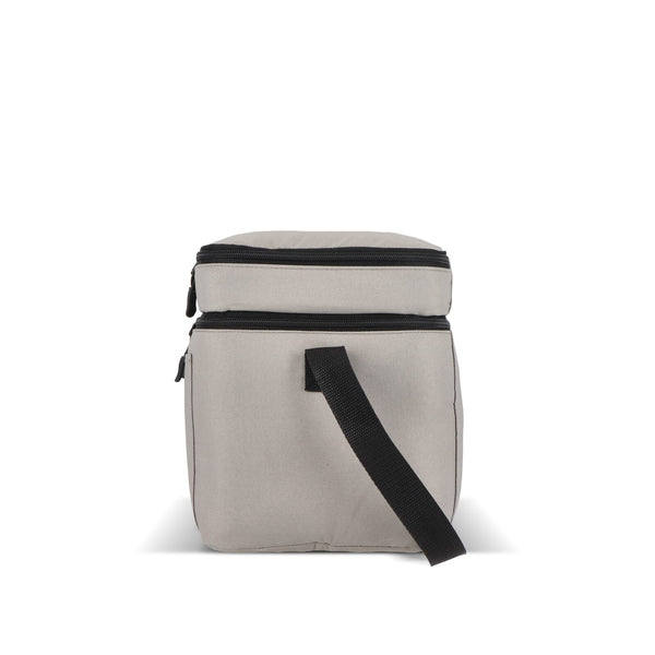 Borsa termica a doppio scomparto in R-PET 600D 30 x 20 x 24 cm 12 L - personalizzabile con logo