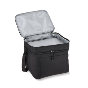 Borsa termica a doppio scomparto in R-PET 600D 30 x 20 x 24 cm 12 L - personalizzabile con logo