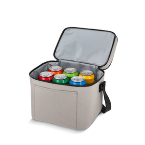 Borsa termica a doppio scomparto in R-PET 600D 30 x 20 x 24 cm 12 L - personalizzabile con logo