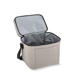 Borsa termica a doppio scomparto in R-PET 600D 30 x 20 x 24 cm 12 L - personalizzabile con logo