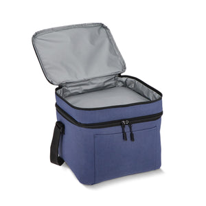 Borsa termica a doppio scomparto in R-PET 600D 30 x 20 x 24 cm 12 L - personalizzabile con logo