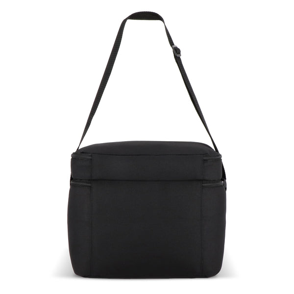 Borsa termica a doppio scomparto in R-PET 600D 30 x 20 x 24 cm 12 L - personalizzabile con logo