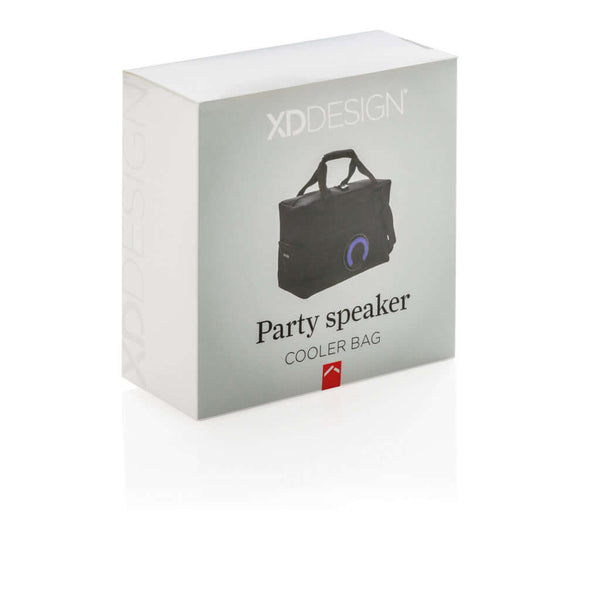 Borsa termica con speaker Party nero - personalizzabile con logo