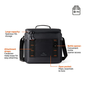 Borsa termica idrorepellente Nordic Drift Storm RCS 10L nero - personalizzabile con logo