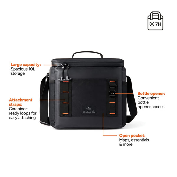 Borsa termica idrorepellente Nordic Drift Storm RCS 10L nero - personalizzabile con logo