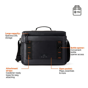 Borsa termica idrorepellente Nordic Drift Storm RCS 20L nero - personalizzabile con logo