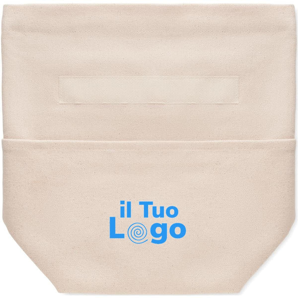 Borsa termica in cotone Eco beige - personalizzabile con logo