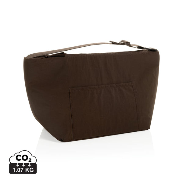 Borsa termica KENTO URBAN in nylon riciclato RCS marrone - personalizzabile con logo