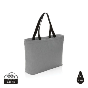 Borsa termica large rcanvas 285 gm2 non tinto Impact Aware™ grigio - personalizzabile con logo