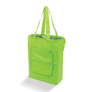 Borsa termica pieghevole verde - personalizzabile con logo